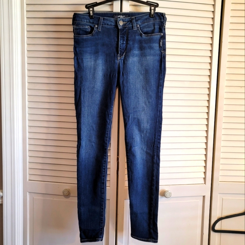 Silver skinny jeans